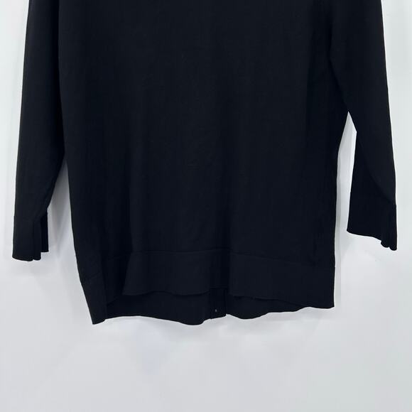 Ann Taylor Silk Blend Cardigan Sweater Black Classic Staples Womens Size Large - Picture 10 of 11